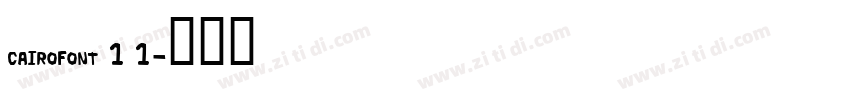 cairofont 1 1字体转换